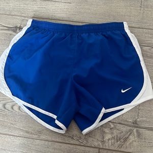 Vibrant blue nike girls Dry-fit athletic shorts!